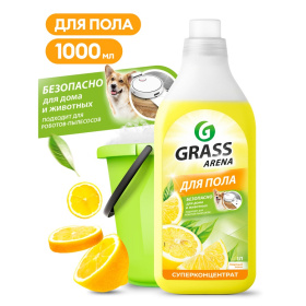 Средство для пола с полирующим эффектом Grass "Arena" Бодрящий лимон, 1 л