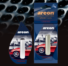 Ароматизатор подвесной гелевый с капсулой Areon LUX SPORT LIQUID "Chrome" (Хром), 5 мл