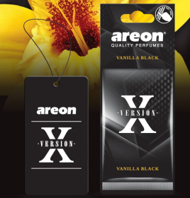 Ароматизатор воздуха картонный черный Areon X VERSION "Vanilla Black" (Ванила Блэк)