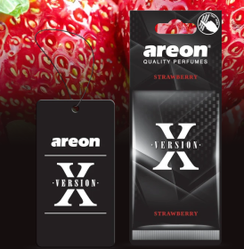 Ароматизатор воздуха картонный черный Areon X VERSION «Strawberry» (Клубника)