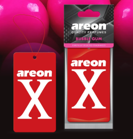 Ароматизатор воздуха картонный Areon X VERSION Limited красный Bubble Gum (Бабл Гам)