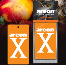 Ароматизатор воздуха картонный Areon X VERSION Limited оранжевый Tutti Frutti (Тутти Фрутти)
