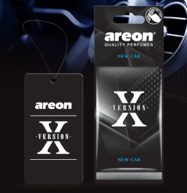 Ароматизатор воздуха картонный черный Areon X VERSION «New Car» (Новая машина)