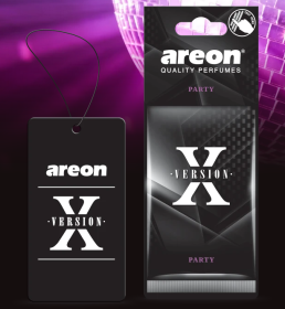 Ароматизатор воздуха картонный черный Areon X VERSION «Party» (Вечеринка)