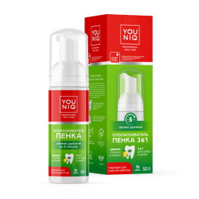 Пенка для полости рта YOUNIQ® комплексный уход со вкусом лимон-лайм, 50 мл Пенка для полости рта YOUNIQ® комплексный уход со вкусом лимон-лайм, 50 мл